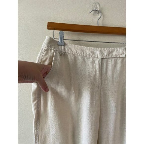 French Connection  Women's Relaxed Fit 100% Linen Trouser Pants - Picture 5 of 6